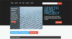 Desktop Screenshot of geneticmusicproject.com