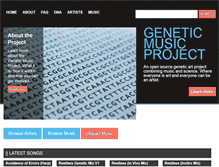 Tablet Screenshot of geneticmusicproject.com